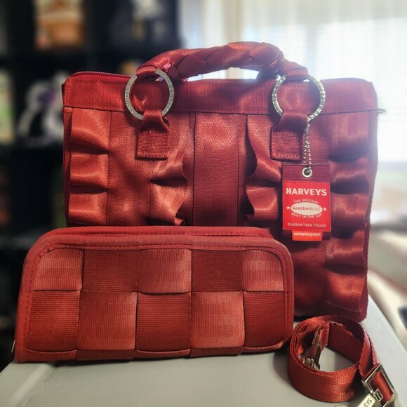 Harveys Handbags - Harveys Original Classic Red Lola and Clutch Wallet